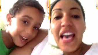 فيديو مضحك لاسماء المنور رفقة ابنها الوحيد ” ادم “