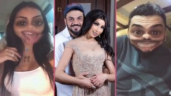دنيا بطمة رفقة زوجها محمد الترك ترد على من يقلدنها من البنات