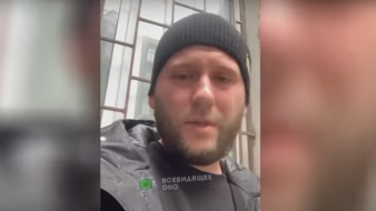 لحـ.ـظة سـ.ـقوط صـ.ـاروخ بجانب مذيع أوكراني أثناء تسجيله لفيديو في خاركيف