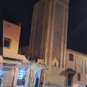 عاجل.. انهيار صومعة مسجد بمراكش بفعل الزلزال